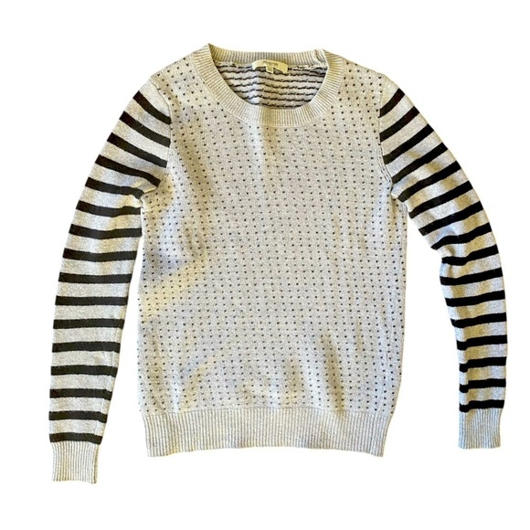 Madewell Sweaters - Madewell Cream Hearts and Stripes Sweater XS